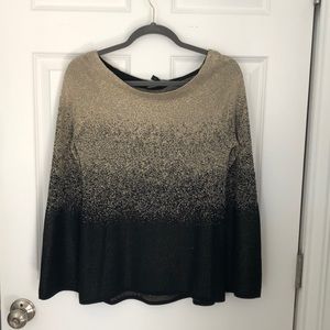 WHBM Black and Gold sweater
